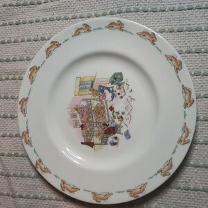 Royal doultan bunnykins 1936 backstamped modern bone China bedtime story plate